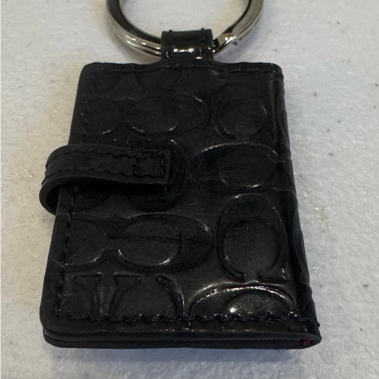 Black Coach Photo Album Key Chain With Pink Interior!!! Like New!!